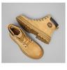Yellow Leather Ins-Style High-Top Martin Boots for Men & Couples, Velvet-Lined, Perfect for Autumn and Winter.