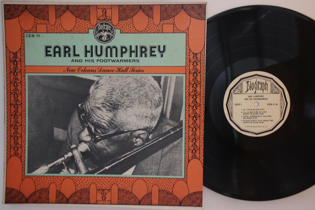 LP Record EARL HUMPHREY - Earl Humphrey And His Footwarmers CEN11 BIOGRAPH 1976 US Jazz Used