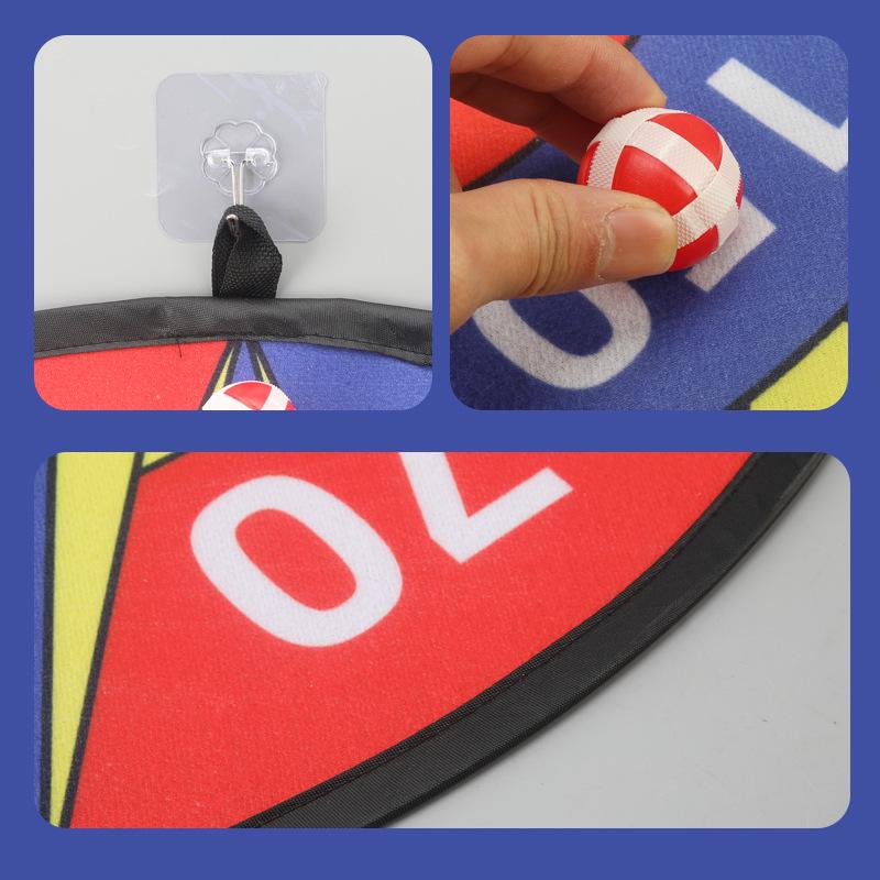 Foldable 74CM Dartboard & Sticky Ball Set for Indoor Play