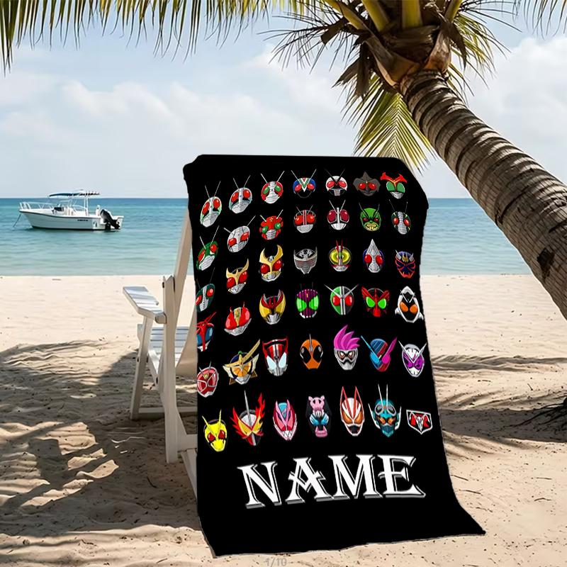 Customizable personalized beach towels Kamen Rider Decade themed designs.Suitable for the beach, yoga, sports;ideal as beach accessories