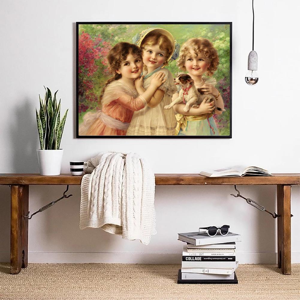 

DIY Diamond Painting Ангел Три Девушки Вышивка крестом Полный Алмаз 5D Вышивка Мозаика Ручная работа Украшение дома Подарки Настенное искусство