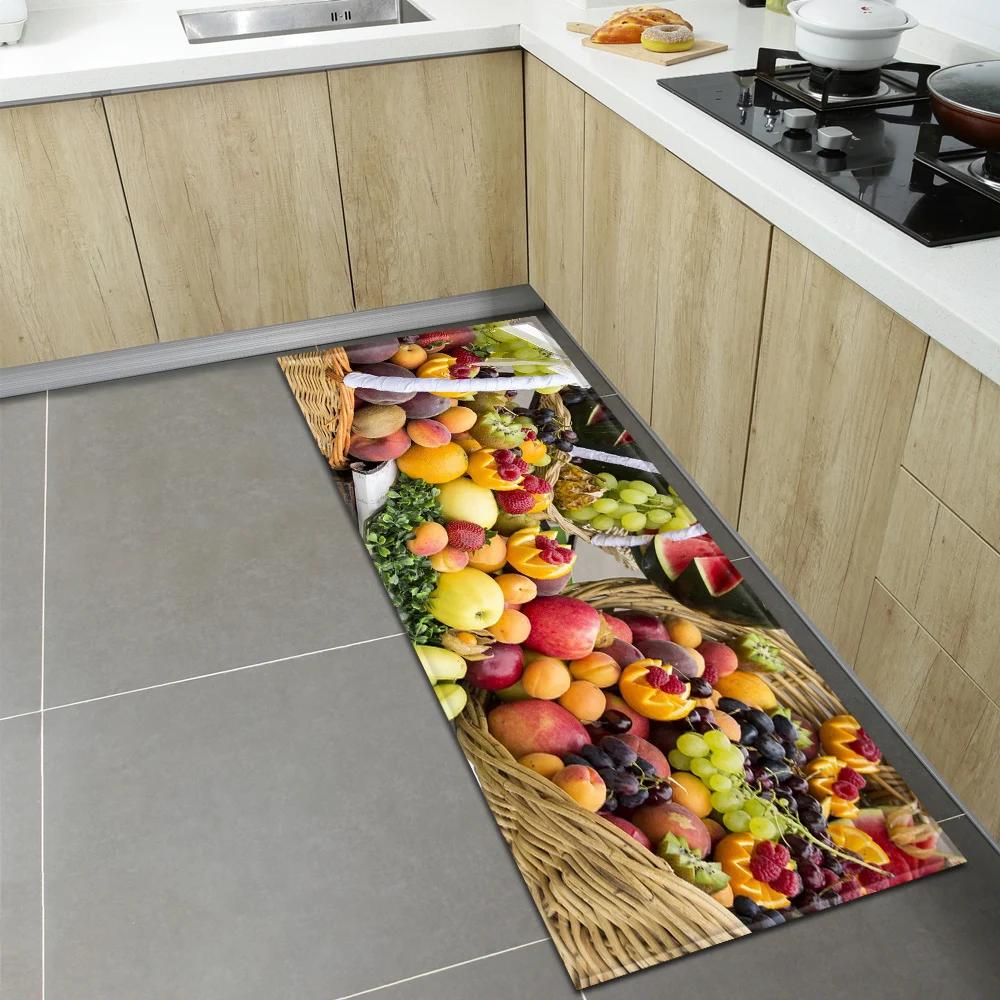 Bedroom Children Living Room Decoration Corridor Bathroom Non-slip Rug Fruit Pattern Kitchen  Home Door Mat