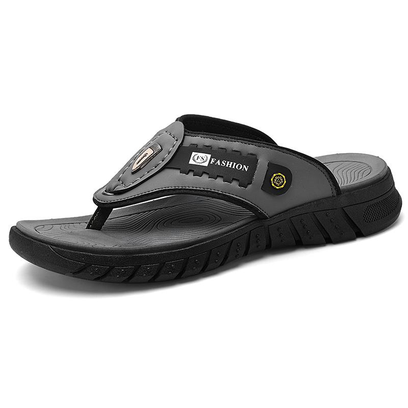 Men's outdoor casual flip flops summer new anti slip soft sole comfort beach slippers fashion breathable versatile walk sandals