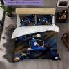 Set Lenzuola 3 Pezzi con Fantasia Cristiano Ronaldo Morbida Microfibra Copripiumino con Federe per Camera da Letto