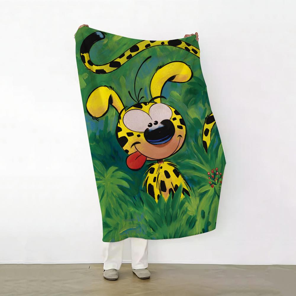 

Cartoon M Marsupilami Throw Soft Warm Flannel Fleece Throw Blanket for Sofa Bed Travel Home 75cmx90cm
