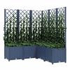 Vidaxl Donica Ogrodowa Z Kratką, Niebieskoszara, 120X120X136 Cm, Pp