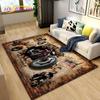 Retro Vintage Motorcycle Area Rug Large,Carpet Rug for Living Room Bedroom Sofa,Kitchen Bathroom Doormat Non-slip Floor Mat Gift