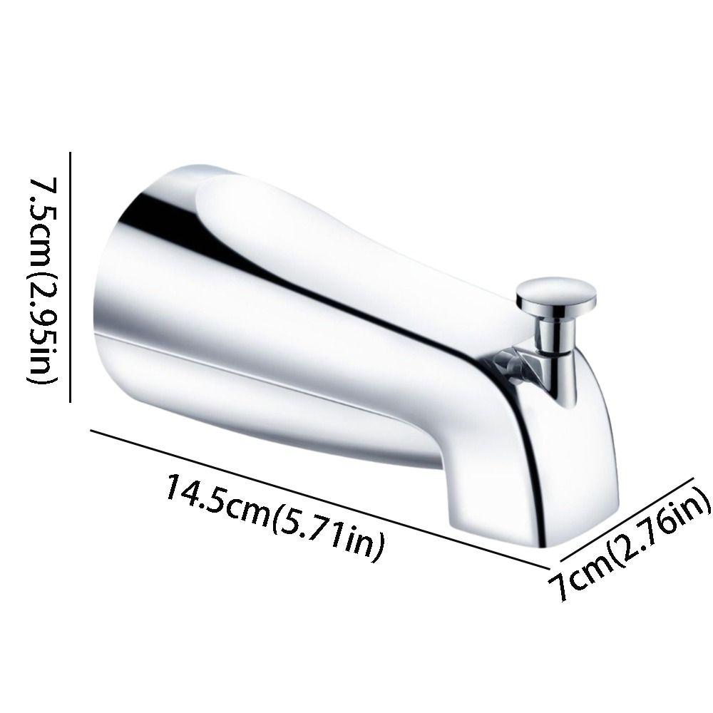 Durable Bathtub Faucet Spout Zinc Zinc Zinc Alloy Pull Type Faucet Diverter Faucet Easy Installation