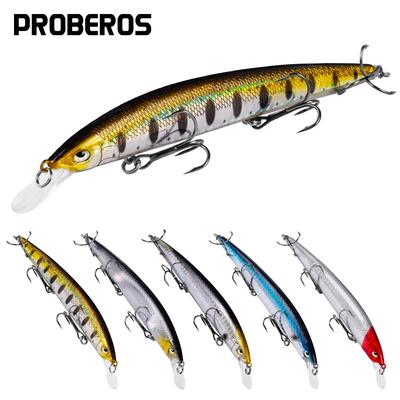 5 Stück Kunstköder Fisch 9g/18.5g Minnow Wobbler Geräuschvolle Angelköder Uferangeln Hartköder Seebarsch Swimbaits Künstliches Angelgerät