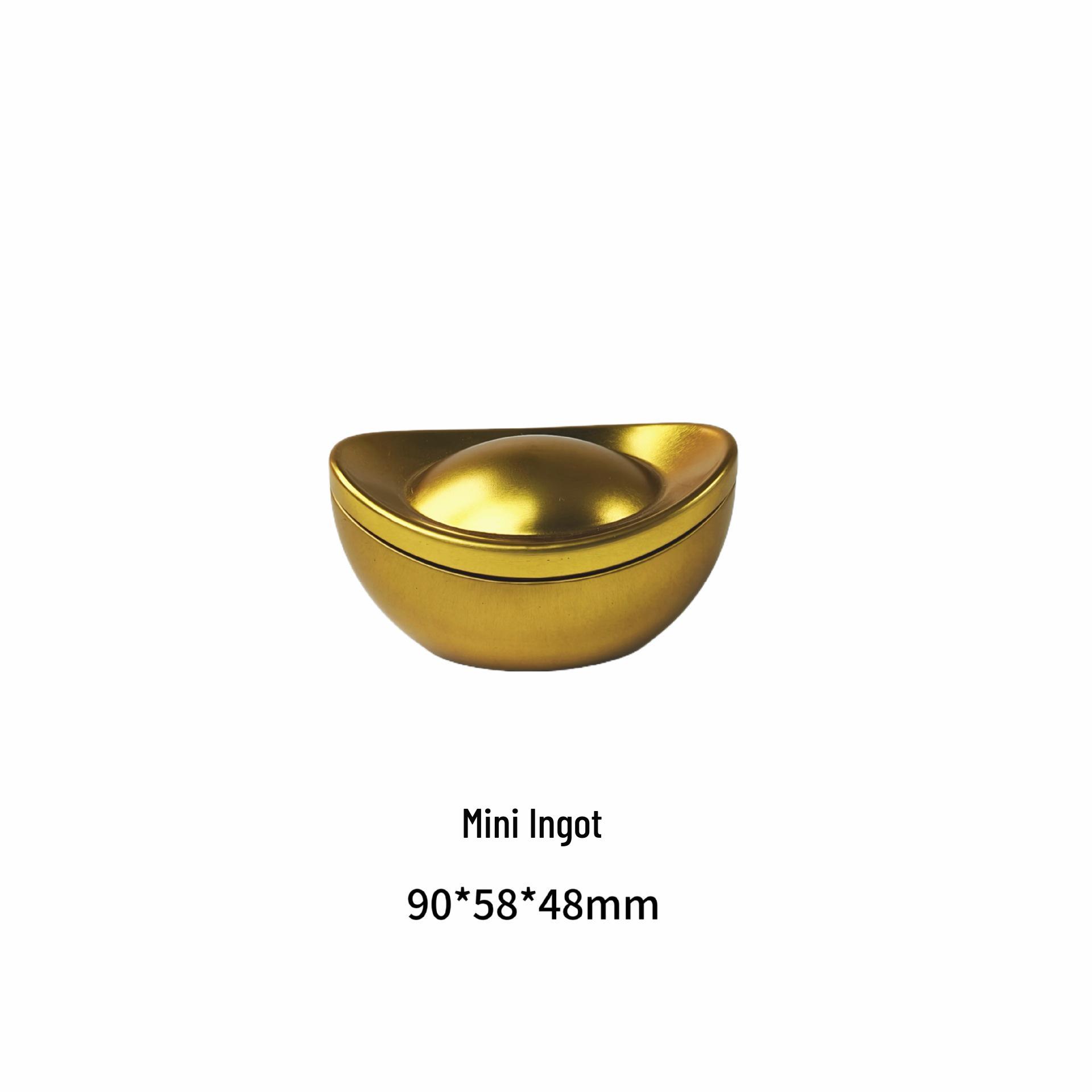 

New Year Gold Ingot & Brick Tin for Candy, Pastry, & Chocolate—Attract Wealth & Treasure