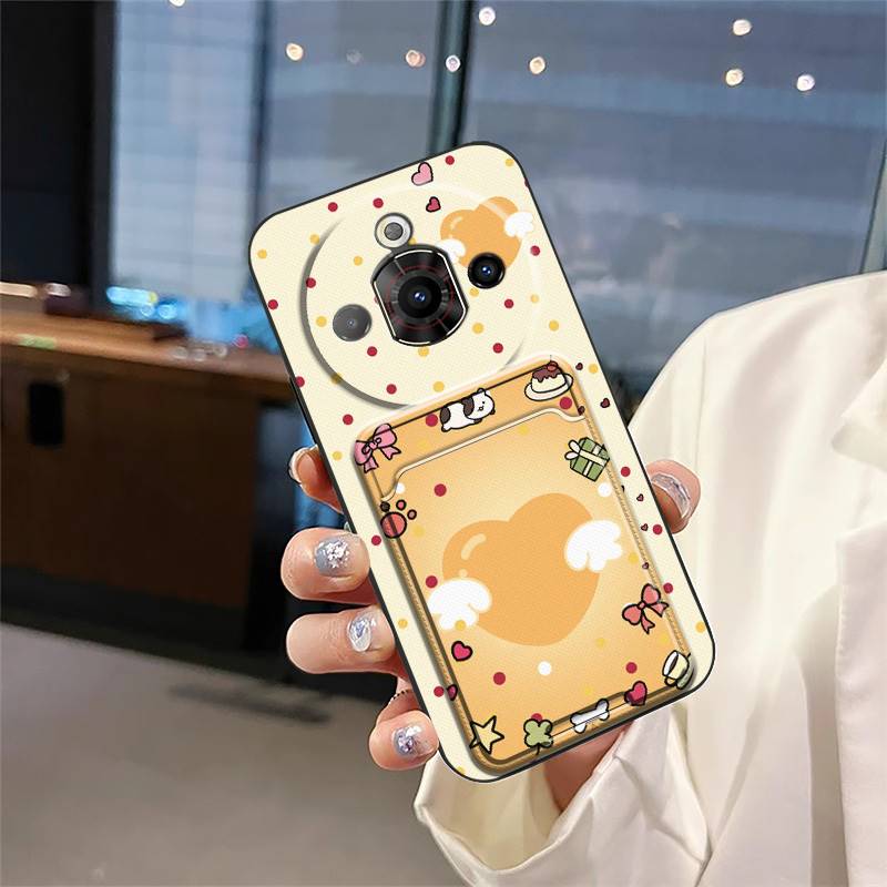Card bag Card slot Phone Case For ZTE Nubia Focus Pro 5G Cute TPU Graffiti Shockproof Waterproof Dirt-resistant Cartoon