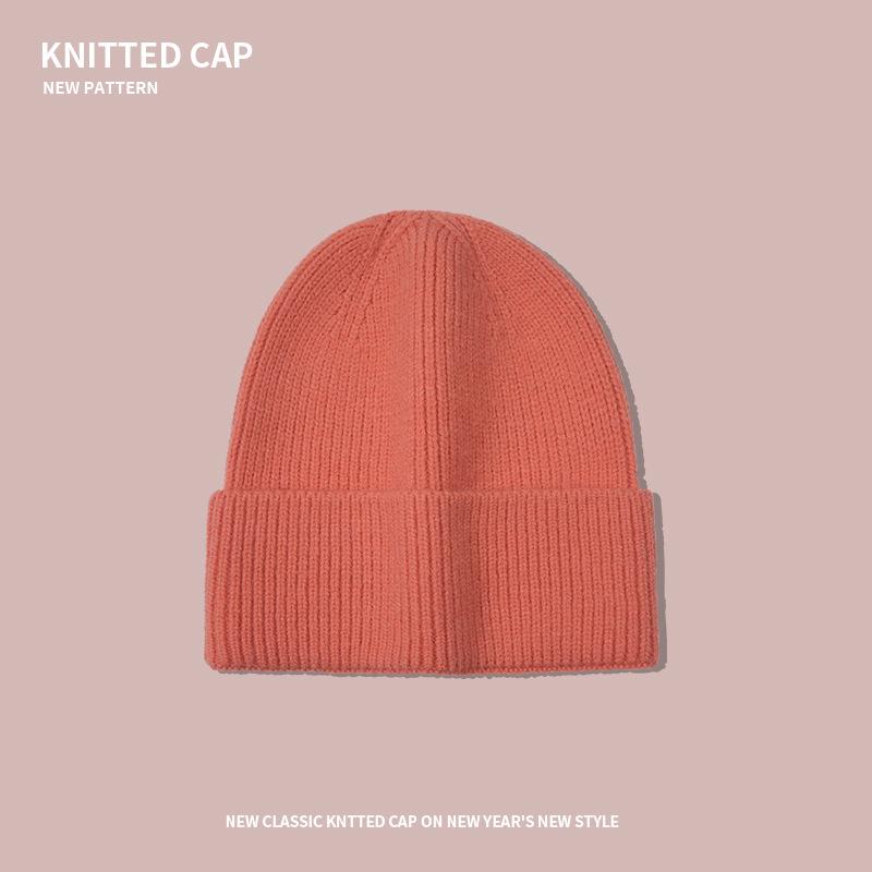 Jasna deska dzianinowa czapka męska jesienno-zimowa duży obwód głowy czapka na głowę chroniąca przed zimnem ciepła ochrona uszu pokaż twarz mała wełniana czapka damska