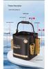 Foldable Multi-Purpose EVA Fishing Bucket: Portable Live Fish Keeper and Lure Container for Outdoor Use.