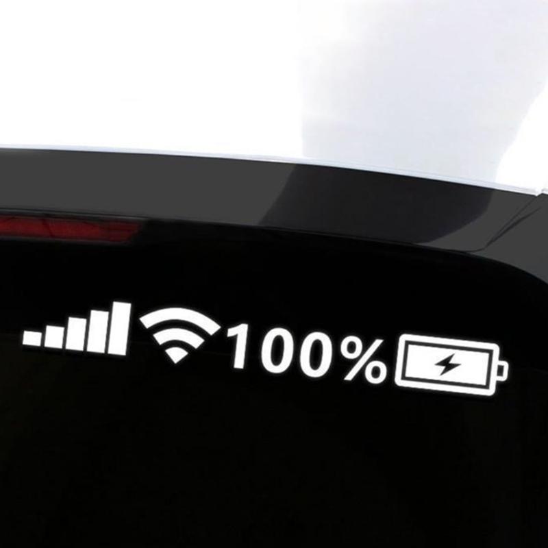WiFi Signal Strength Car Sticker Universal Car Sticker Battery Indicator Decals Upgrades for  & Loving Drivers