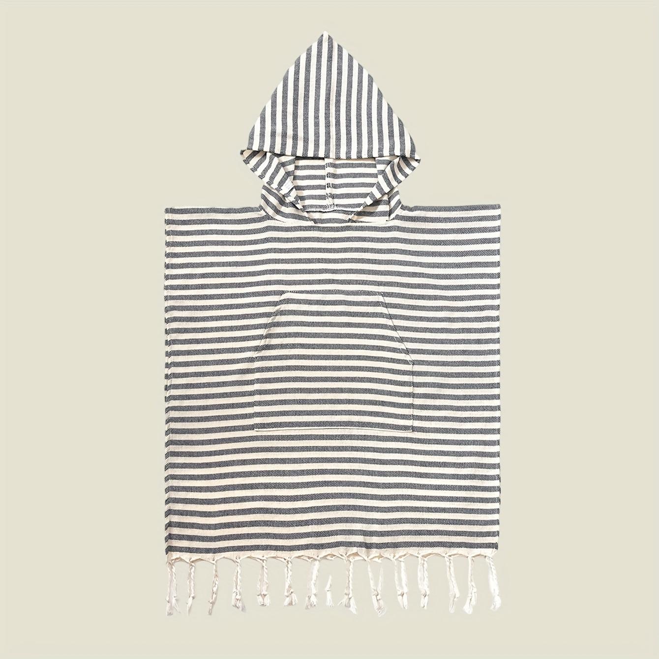 

Детское пляжное полотенце с капюшоном, накидка для плавания, быстросохнущая мягкая полиэстеровая смесь, персонализированная вышивка, регулируемые ремешки для бассейна, пляжа, путешествий чёрный