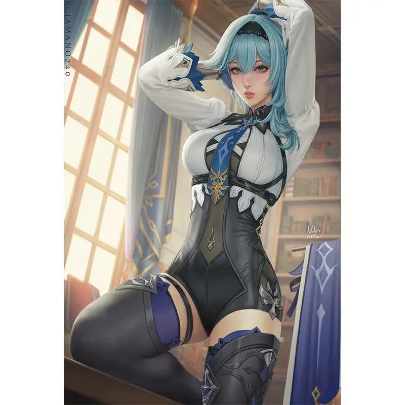 Print Canvas Game Angel Warrior Nude Sexy Girl Art Poster Living Room Bedroom Hanging Picture