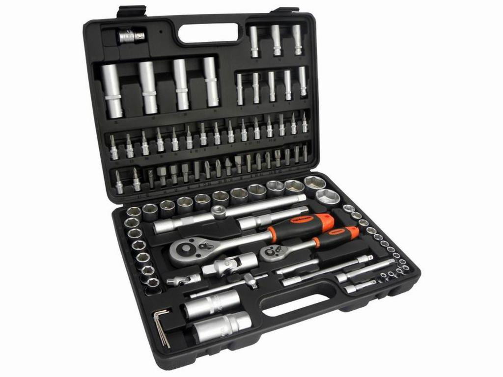 SOCKET WRENCH SET 94 pcs. RATCHET SOCKETS 1/4' 1/2' TOOL KIT