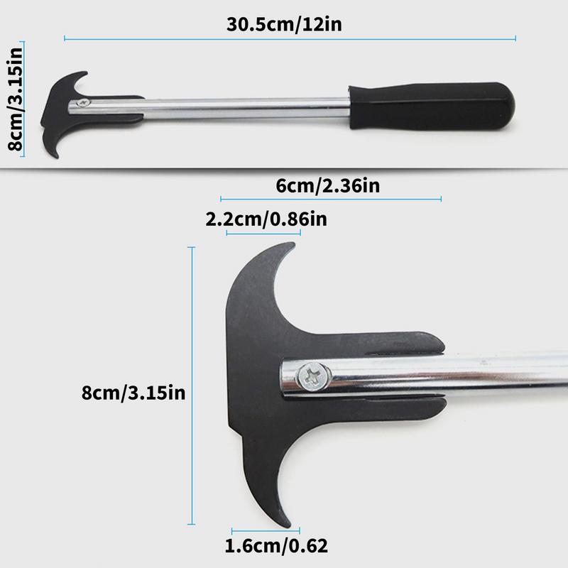 Grease Seal Removal Tool Steel Oil Seal Installation And Pick Tool Dual Hook Tips Long Handle Design Grease Seal Picking For SUV