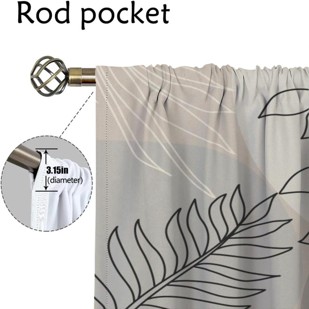 Concise Style Plants Blackout Curtain for Room 2 Panel Modern Living Room Curtains Tulle for Bedroom Shades Partition Kitchen