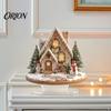 Cute Winter Tabletop Accents Acrylic Christmas Table Decor, Gingerbread House Tree Ornaments, Ornaments for Desk Waterproof Holiday Desktop