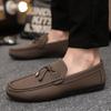 Fashion Soft Men's Leather Shoes With Tassels Plain Low Price Footwear Offer High Quality Fashion Cowhide In Promotion Male Casual Shoe