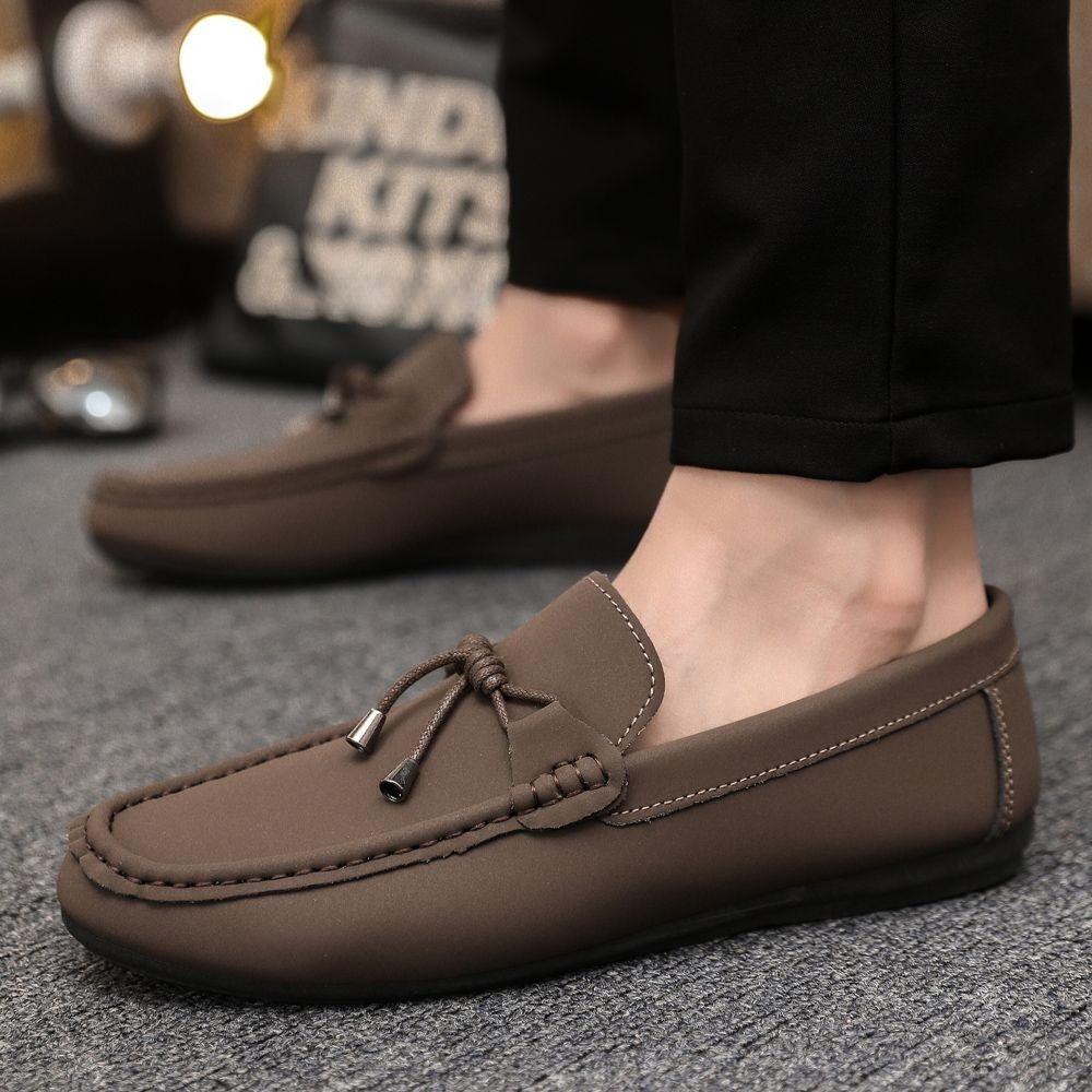 Fashion Soft Men's Leather Shoes With Tassels Plain Low Price Footwear Offer High Quality Fashion Cowhide In Promotion Male Casual Shoe
