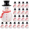 20 Stück Mini-Schneemann-Figuren Niedliche Weihnachtsfeier-Dekorationen für Mikro-Landschaften Innen Außen Urlaubsdekoration Schaffen Sie festliche Atmosphäre