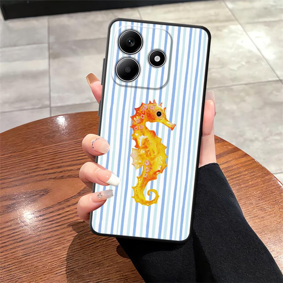 Marine Animals Soft Back Phone Cover Case for Xiaomi Redmi Note 11 13 12 Pro Plus 10S 12S 10 9 8 Pro 9s 11S