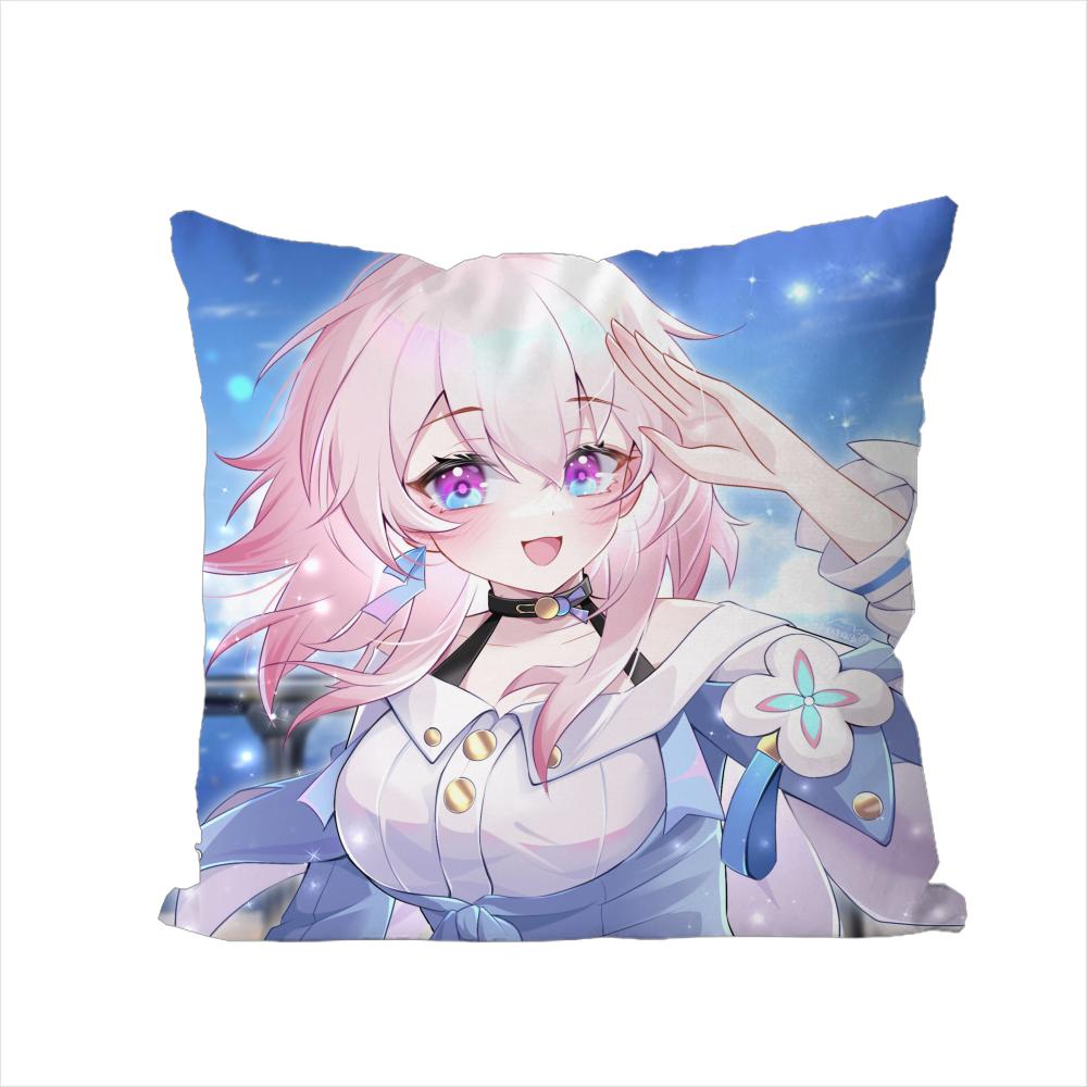 Honkai Star Rail Pillow Case For Car Sofa Decorative Home Doublesided Print Plush Square Throw Pillow Cushion Cover