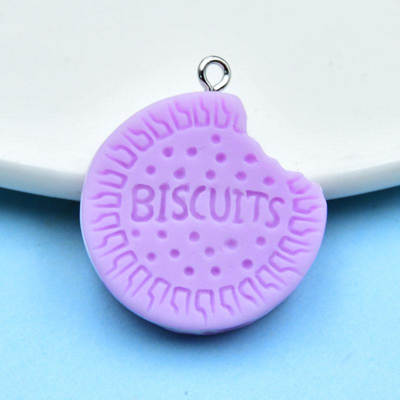Resin Sandwich Cookie Keychain Pendant for DIY Jewelry Accessories