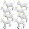 Goat Figure Goat Animal Model Set of 8 White Miniature Diorama Terrarium Tabletop Ornament Farm Miniature Garden Decoration 5cm