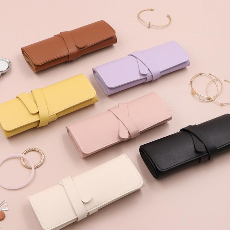 Elegant Jewelry Travel Storage Case Small Organizers with Multiple Compartments Pockets Home Accessory for Valuables