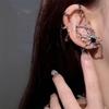 1Pc Punk Spider Claws Zircon Cuff Earrings Women No Piercing Goth Animal Black Crystal Ear Clip Dark Spider Clip Earring Jewelry