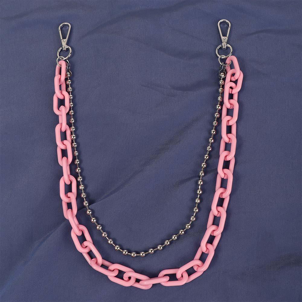 Acrylic Chains Clothes Decoration Double Layer Punk Style Waist Chains Plastic Belts Pants Chains