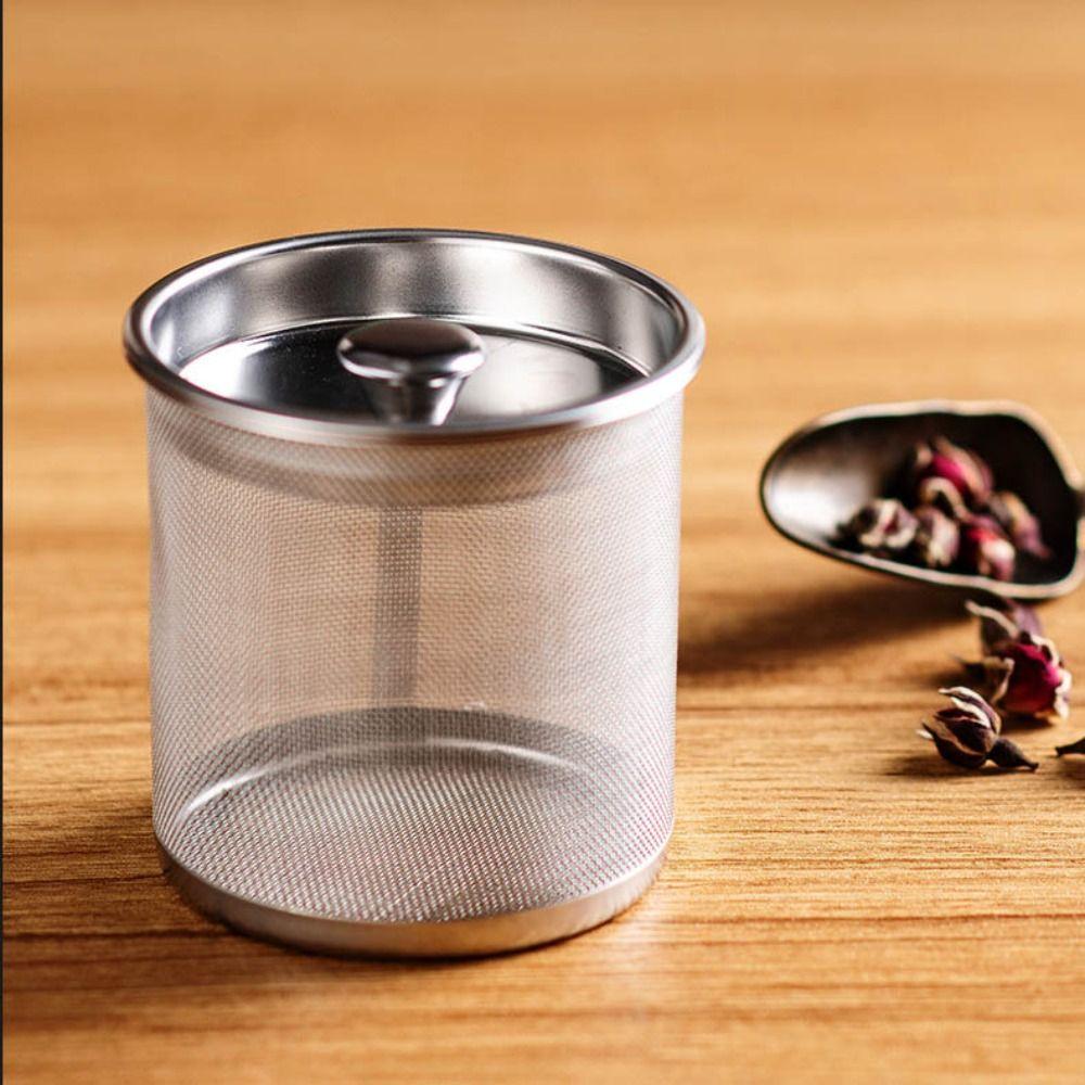 New Stainless Steel Tea Strainer Mesh Multifunction Mesh Filter Reusable With Lid Tea Infuser Kitchen Accessories