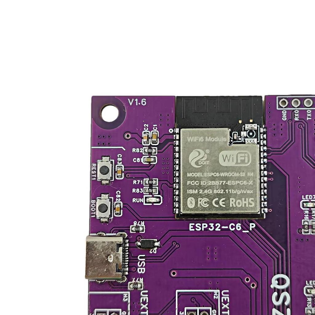 ESP32-C6-EVB Board with Tasmota Support: Wi-Fi 6, Bluetooth 5LE, Zigbee, and Relay.