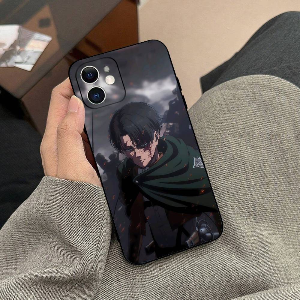 Levi B-AckermanY Attack On Titan Phone Case Black Phone Case For IPhone 17/16/15/13/14 Pro Max/ 11Plus/X/Xr/Xs Max 13mini
