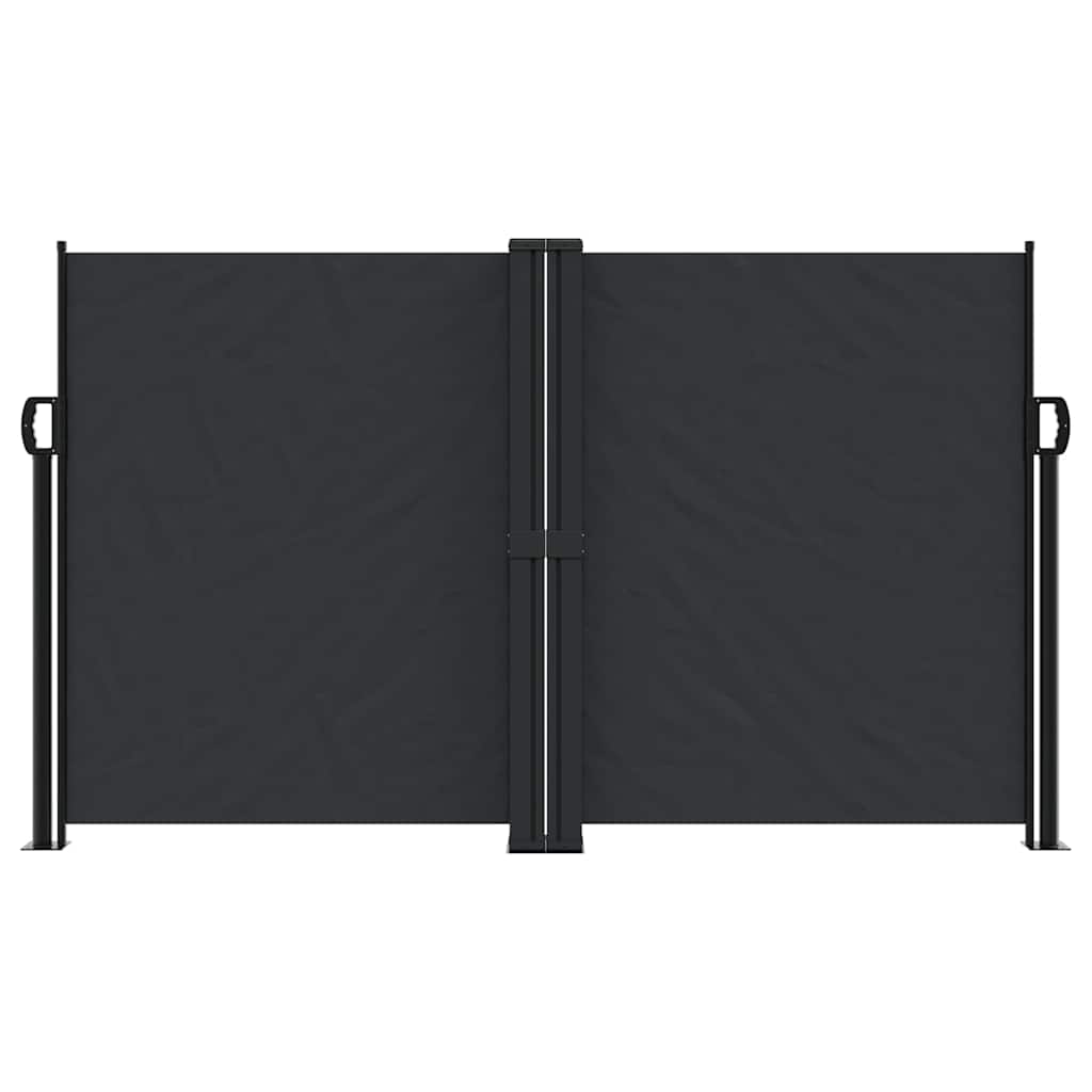 Retractable Side Awning Black 140 x 1200 cm