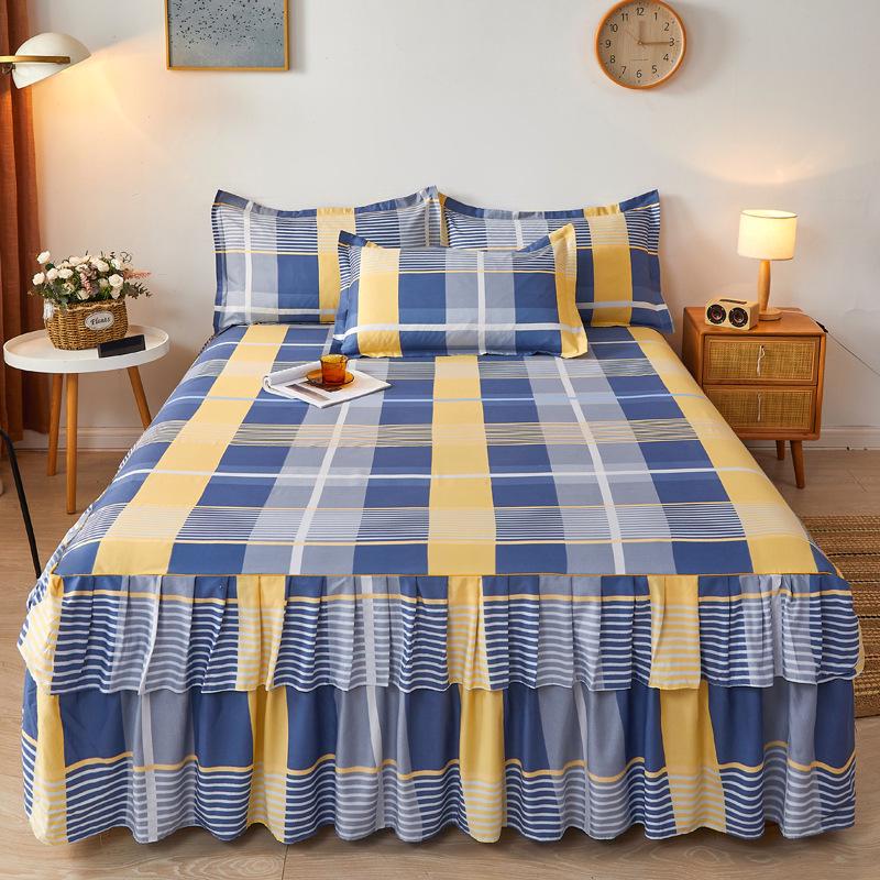 Gonna da letto principessa spazzolata in stile coreano - Copertura Simmons ispessita a doppio lato