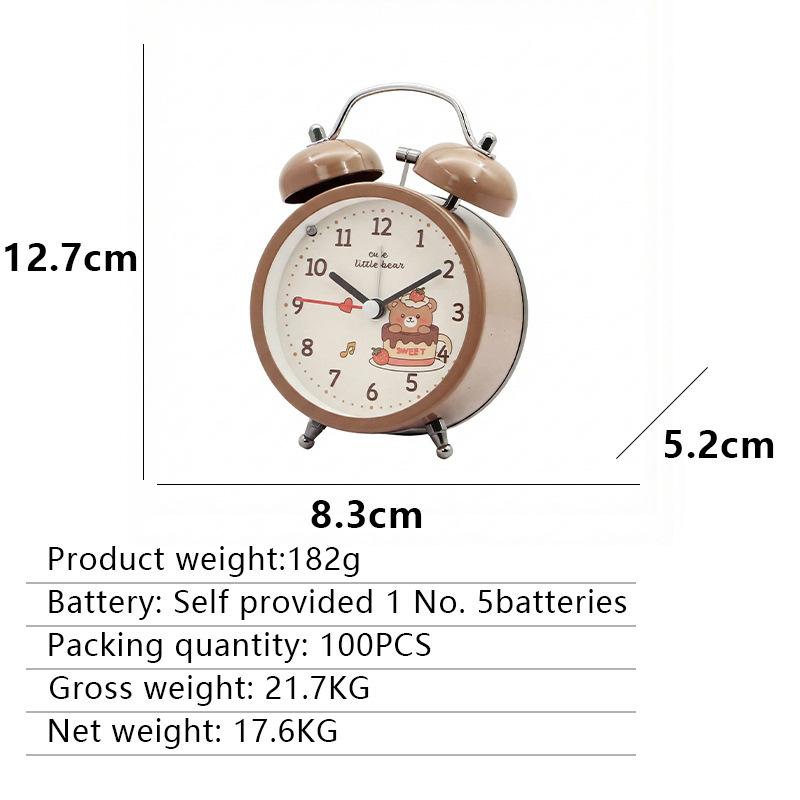 New classic student home bell small alarm clock Ultra-quiet mini alarm clock for junior high school students' bedrooms