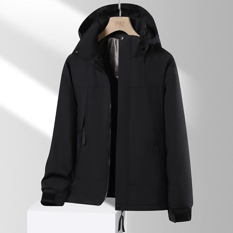 Winter Thickened Cotton-padded Clothes Men and Women Contrasting Color Warm Mountaineering Clothes New Couples Outdoor Graphene Jacket
