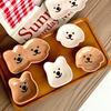 Adorable Ceramic Sauce Dish With Cute Dog & Bear Design - Single/Double Compartment Dip Bowl For Condiments, Snacks, Sushi, Soy