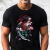 Anime Demon Slayer Kimetsu No Yaiba Tanjiro Nezuko Kamado Black T-Shirt
