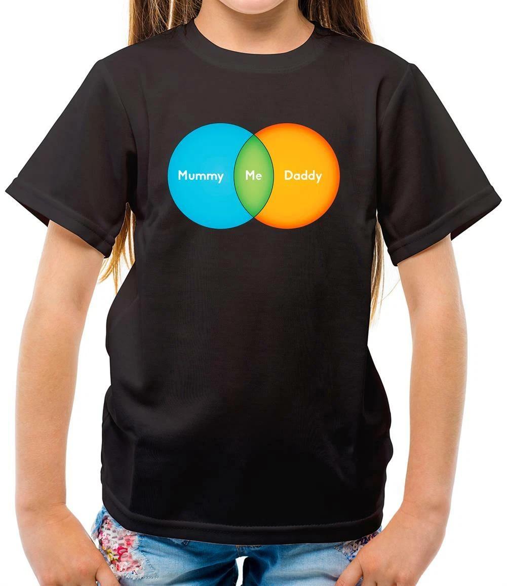 

Mummy + Daddy = Me Venn Diagram - Kids T-Shirt - Son - Daughter - Family - Child 100