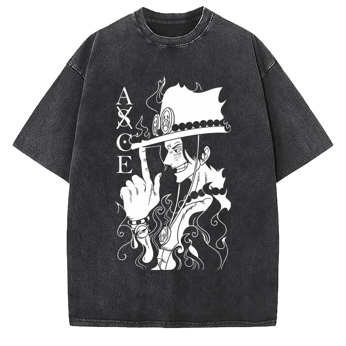One Piece D.ACE Cosplay Anime Manga T-Shirt Tee Undershirt Cotton L