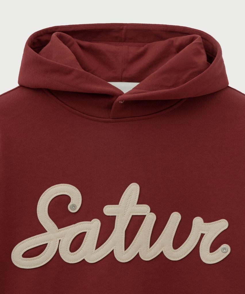 Lugo Applique Rivet Hood Burgundy
