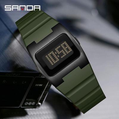 Sanda Retro Y2K Unisex Multifunktionale Wasserdichte Uhr mit Timer und Wecker