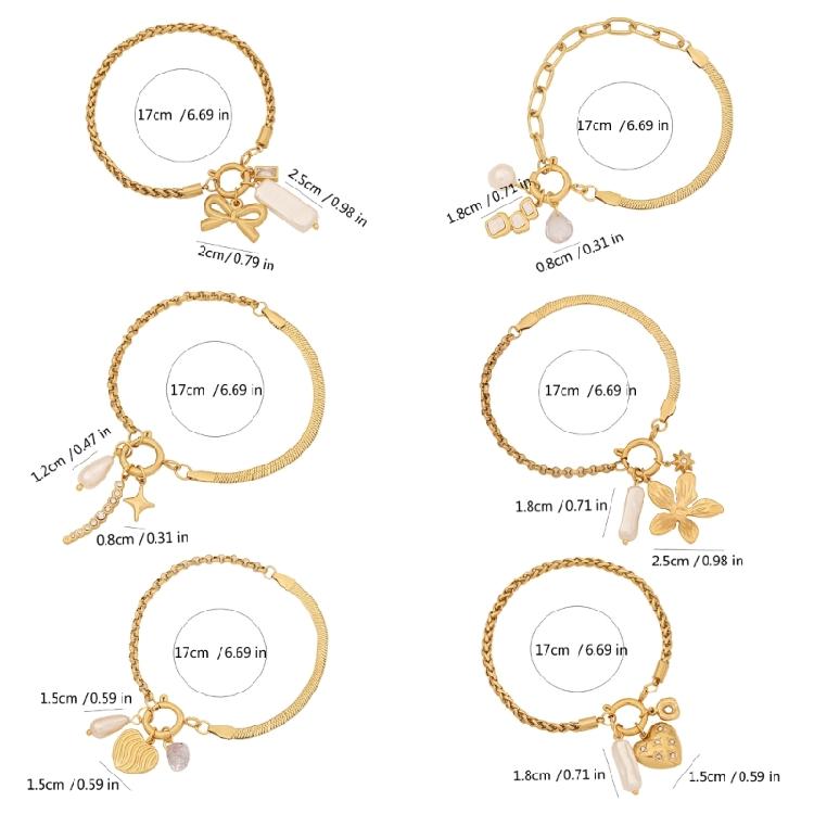 Modernes Herz-Anhänger-Armband Stilvolles Blumenketten-Armband Modischer Handgelenkschmuck Geschenk für Frauen, die Details lieben