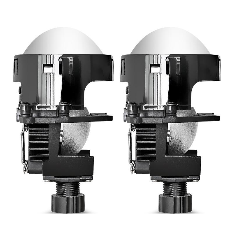 Auto LED Headlight 3-inch Bifocal Lens, Non-destructive Lens H4 H7 9005 9006 Far and Near Integrated 45W