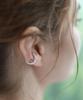 Trencadism Link Earrings Silver 925 Ear Cuffs Link Trm Lkec15Rds